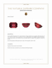 2.01 Ct. Pinkish Brown Sapphire from Ceylon (Sri Lanka) Appraisal