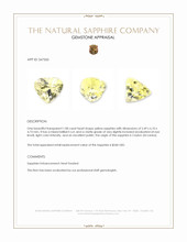 1.08 Ct. Yellow Sapphire from Ceylon (Sri Lanka) Appraisal