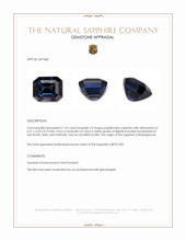 1.55 Ct. Purplish Blue Sapphire from Madagascar Appraisal