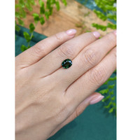 1.80 Ct. Bluish Green Sapphire from Madagascar Life Style