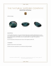 1.10 Ct. Bluish Green Sapphire from Madagascar Appraisal