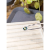 1.03 Ct. Bluish Green Sapphire from Madagascar Life Style