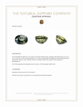 1.03 Ct. Bluish Green Sapphire from Madagascar Appraisal