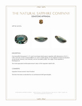 1.37 Ct. Bluish Green Sapphire from Madagascar Appraisal