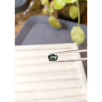1.37 Ct. Bluish Green Sapphire from Madagascar Life Style