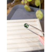 1.37 Ct. Bluish Green Sapphire from Madagascar Life Style