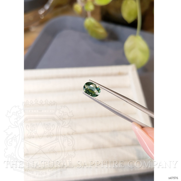 1.37 Ct. Bluish Green Sapphire from Madagascar
