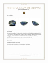1.05 Ct. Bi Color / Parti Sapphire from Madagascar Appraisal