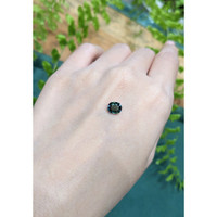 1.02 Ct. Bluish Green Sapphire from Madagascar Life Style