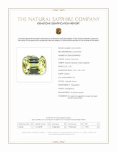 1.05 Ct. Yellowish Green Sapphire from Madagascar Scan Report