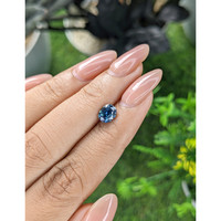 1.21 Ct. Greenish Blue Sapphire from Madagascar Life Style