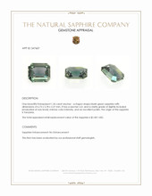 1.36 Ct. Bluish Green Sapphire from Tanzania Appraisal