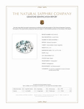 2.61 Ct. Bluish Green Sapphire from Madagascar Scan Report