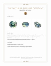 1.56 Ct. Bluish Green Sapphire from Madagascar Appraisal