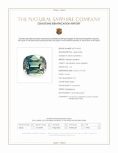 1.56 Ct. Bluish Green Sapphire from Madagascar Scan Report