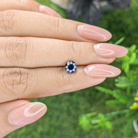 1.12 Ct. Greenish Blue Sapphire from Madagascar Life Style