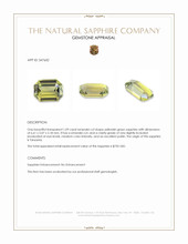 1.09 Ct. Yellowish Green Sapphire from Tanzania Appraisal