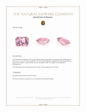 1.06 Ct. Padparadscha Sapphire from Madagascar Appraisal