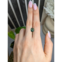 3.54 Ct. Bluish Green Sapphire from Madagascar Life Style