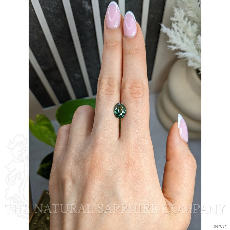 3.54 Ct. Bluish Green Sapphire from Madagascar