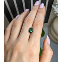3.54 Ct. Bluish Green Sapphire from Madagascar Life Style