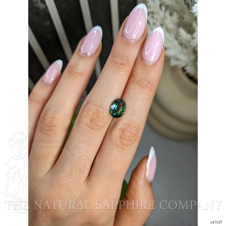 3.54 Ct. Bluish Green Sapphire from Madagascar
