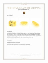 7.61 Ct. Yellow Sapphire from Ceylon (Sri Lanka) Appraisal