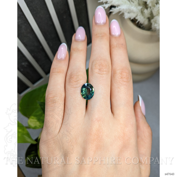 5.48 Ct. Bluish Green Sapphire from Madagascar