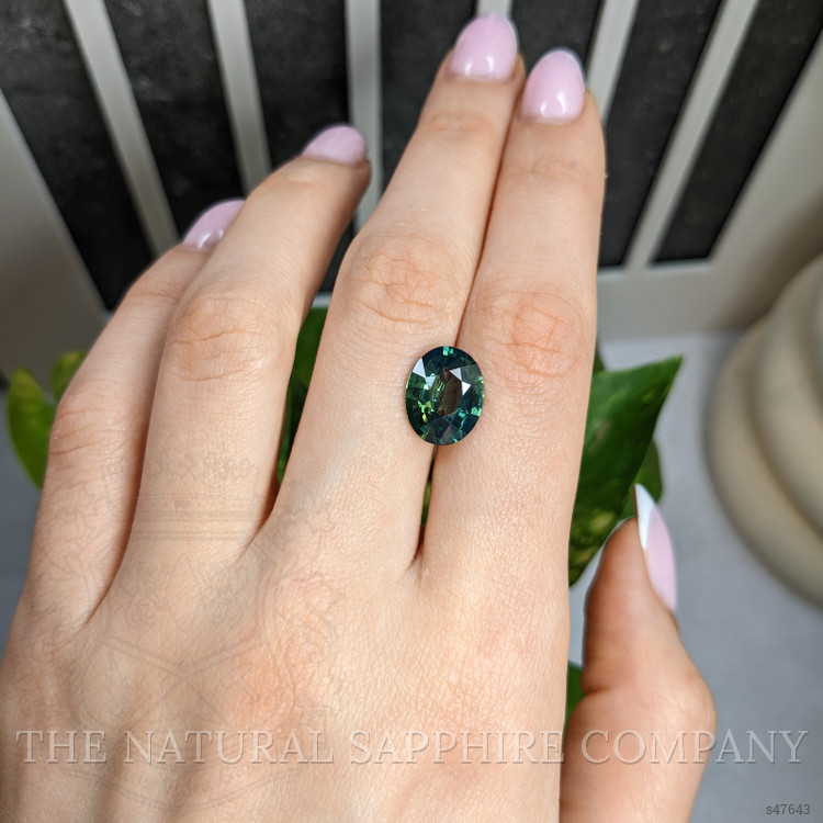 5.48 Ct. Bluish Green Sapphire from Madagascar