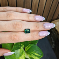3.77 Ct. Green Sapphire from Madagascar Life Style