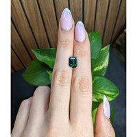 3.77 Ct. Green Sapphire from Madagascar Life Style