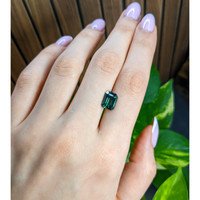 3.77 Ct. Green Sapphire from Madagascar Life Style