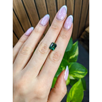 3.77 Ct. Green Sapphire from Madagascar Life Style