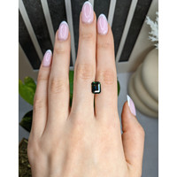 3.23 Ct. Bluish Green Sapphire from Madagascar Life Style