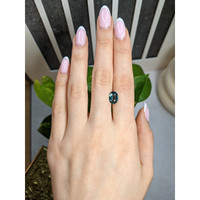 2.57 Ct. Bluish Green Sapphire from Madagascar Life Style