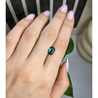 2.57 Ct. Bluish Green Sapphire from Madagascar Life Style