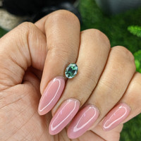 1.04 Ct. Bluish Green Sapphire from Africa Life Style