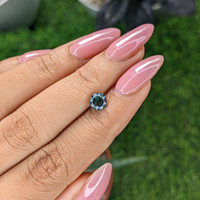 1.00 Ct. Greenish Blue Sapphire from Africa Life Style