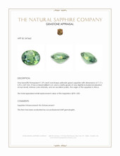 1.39 Ct. Yellowish Green Sapphire from Africa Appraisal
