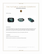 1.07 Ct. Greenish Blue Sapphire from Madagascar Appraisal