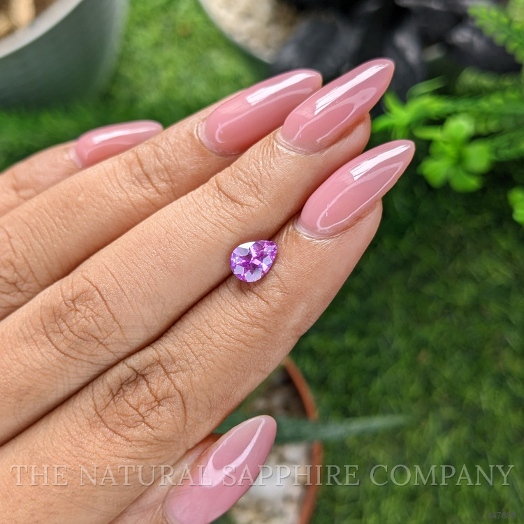 1.08 Ct. Pinkish Purple Sapphire from Tanzania