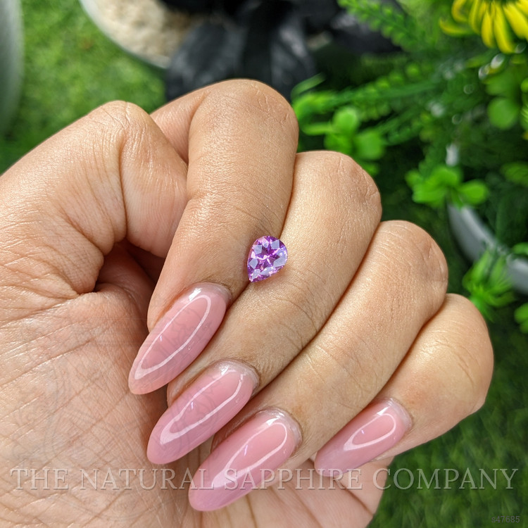 1.08 Ct. Pinkish Purple Sapphire from Tanzania
