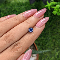 0.78 Ct. Blue Sapphire from Madagascar Life Style
