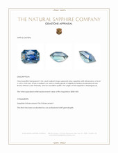 1.06 Ct. Greenish Blue Sapphire from Madagascar Appraisal