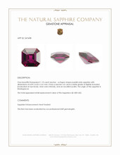 1.10 Ct. Purplish Pink Sapphire from Madagascar Appraisal