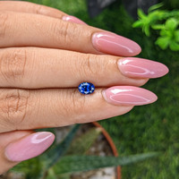 0.77 Ct. Blue Sapphire from Tanzania Life Style