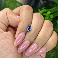 0.77 Ct. Blue Sapphire from Tanzania Life Style