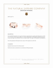 1.03 Ct. Padparadscha Sapphire from Madagascar Appraisal