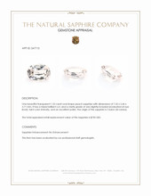 1.33 Ct. Peach Sapphire from Ceylon (Sri Lanka) Appraisal