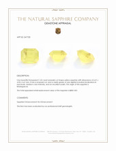 1.05 Ct. Yellow Sapphire from Madagascar Appraisal